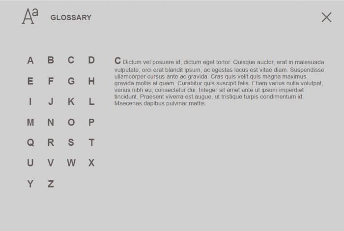 Glossary Page — Lectora Template