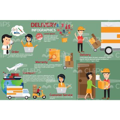 Delivery Service Vector Infographics-0