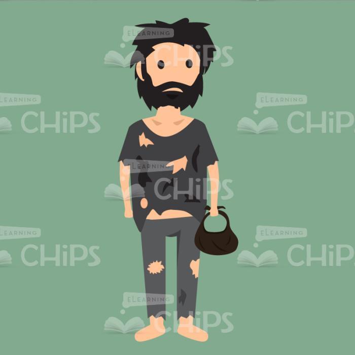 Homeless People Vector Infographics-21093