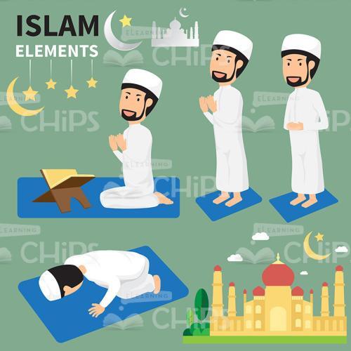 Islam Elements Vector Infographics-0