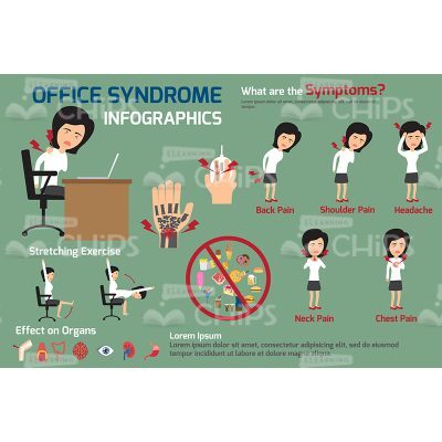 Office Syndrome Vector Infographics-0