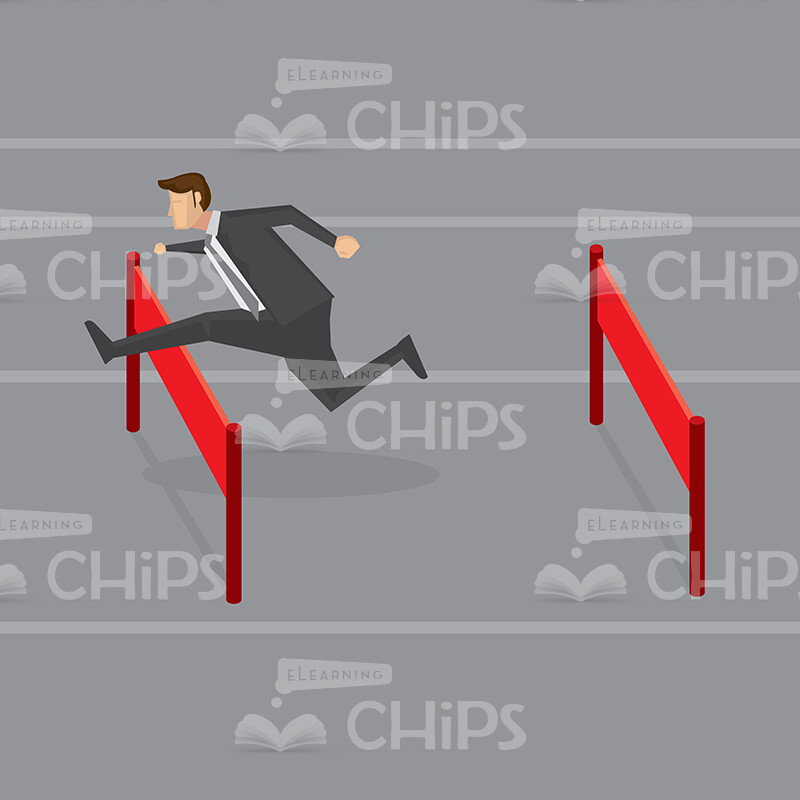 Male Business Vector Character Overcomes Obstacles-0