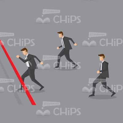 Business Vector Character Reaching The Finish Line-0