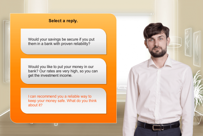 Young Bank Employee — Storyline Template for eLearning