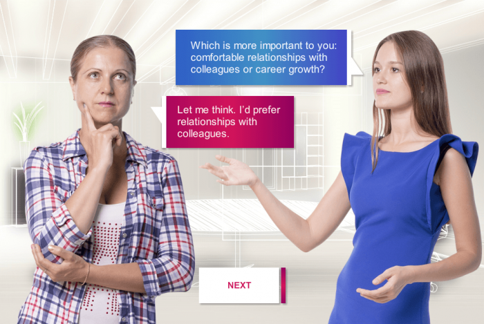 Two Woman Talking — Articulate Storyline Template Download