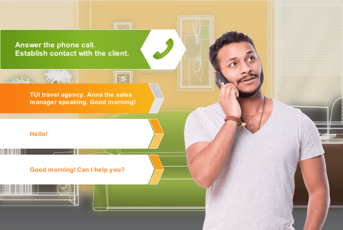 Youn Man Talking By Phone — Storyline Template for e-Course Development