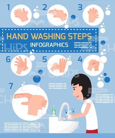Hand Washing Steps Vector Infographics-0