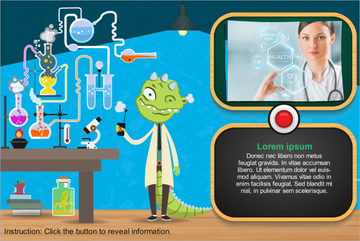 Humanoid Lizard Character — Storyline Templates for eLearning