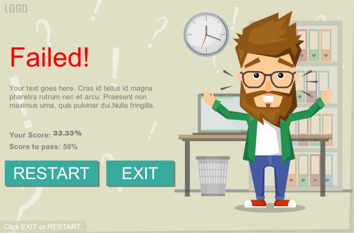 Failed Test — eLearning Storyline Template