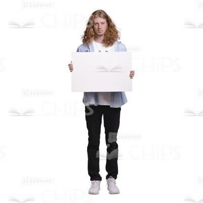 Cutout Photo Of Calm Man Holding White Board-0
