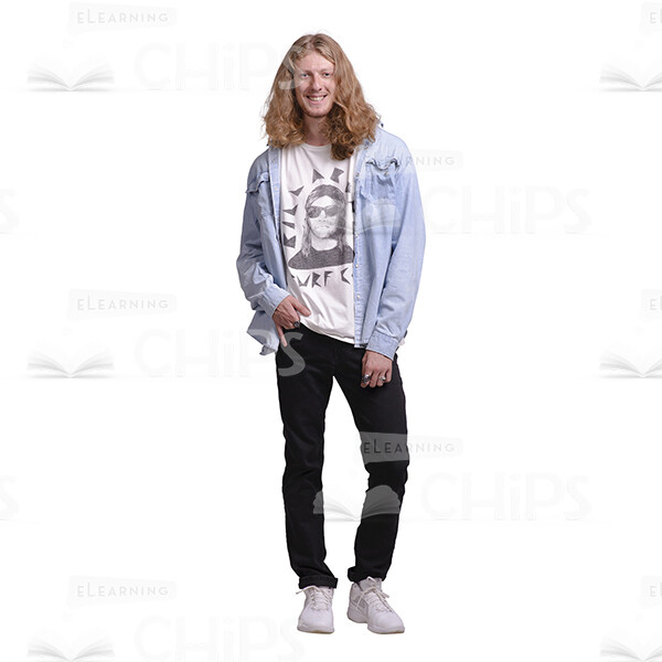 Handsome Man With Long Haircut Cutout Image-0 Handsome Man With Long Haircut Cutout Image-0