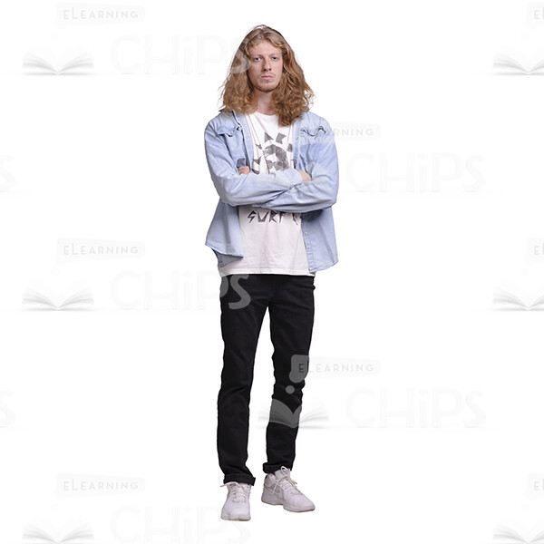 Resentful Man Crossed Arms Cutout Photo-0