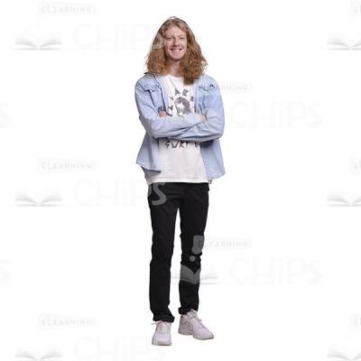 Smiling Man With Crossed Arms Cutout Photo-0