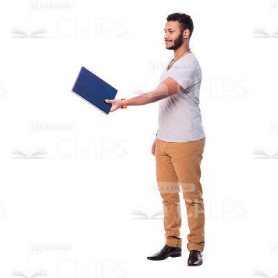Latin Man Gives a Folder Cutout Photo-0