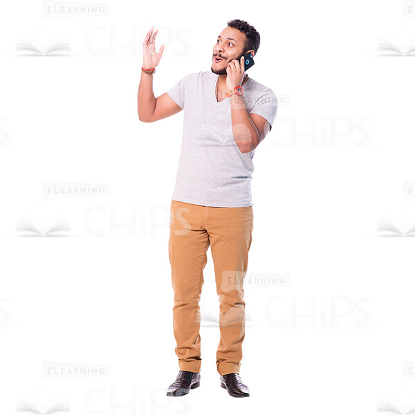 Surprised Cutout Man Talking The Phone-0 Surprised Cutout Man Talking The Phone-0