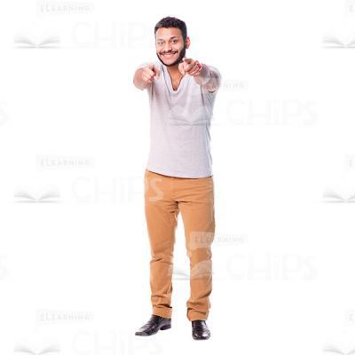 Latino Man Making "It's You" Gesture Cutout-0