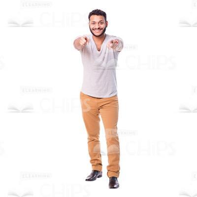 Happily Latino Man Pointing Cutout-0