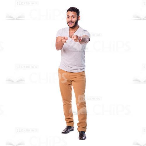 Latin American Man Pointing Cutout Picture-0