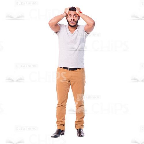 Embarrassed Latino Man Cutout Photo-0