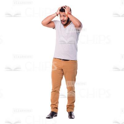 Anxious Latino Man Cutout Image-0