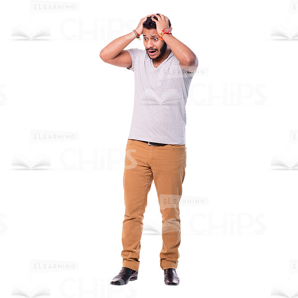 Anxious Latino Man Cutout Image-0