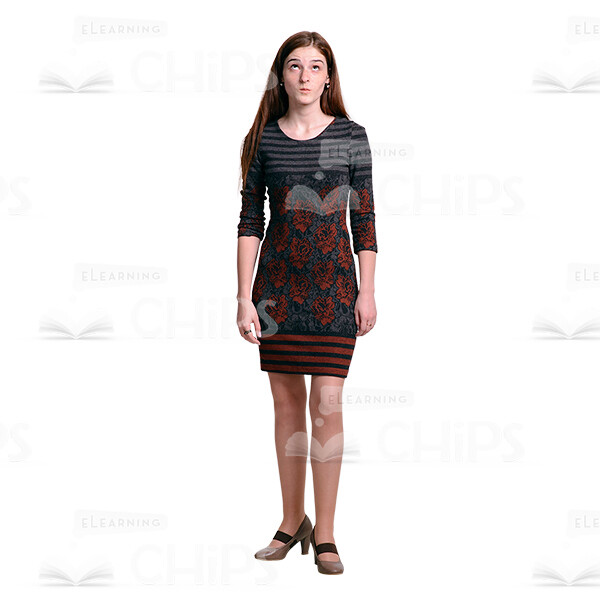 Thoughtful Woman Looking Up Cutout Image-0 Thoughtful Woman Looking Up Cutout Image-0