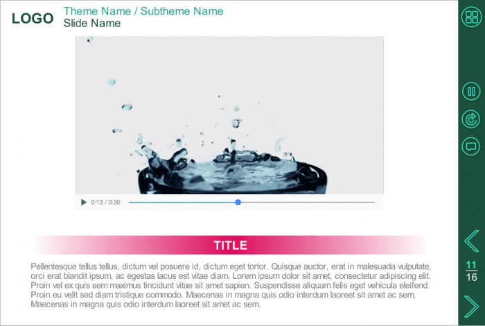 Video + Text Slide — Articulate Storyline Course Player