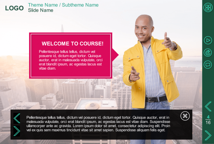 Man Character With Callout And Closed Captions — Articulate Storyline Template for eLearning