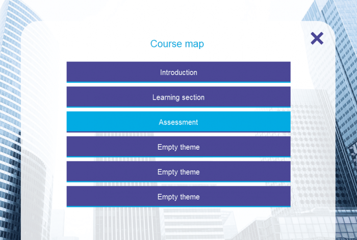 Custom Course Map — Lectora Publisher eLearning Template