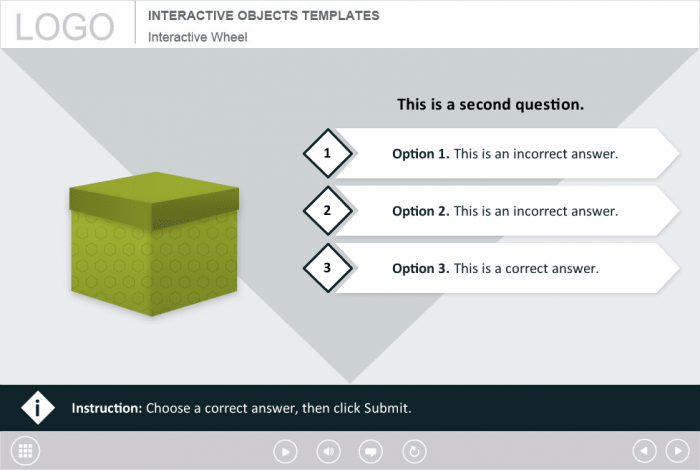 Green Box Quiz — Storyline Template for eLearning