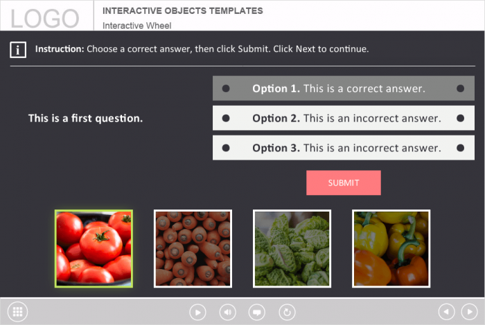 Submit Button — Quiz Template for eLearning