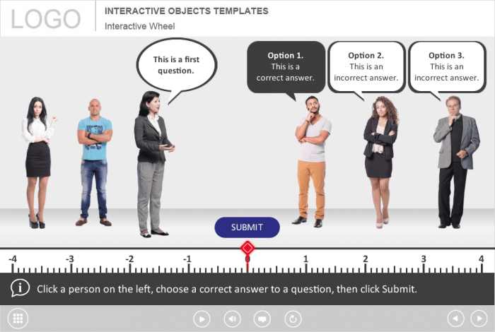 Choosing Answer — Articulate Storyline Template for eLearning