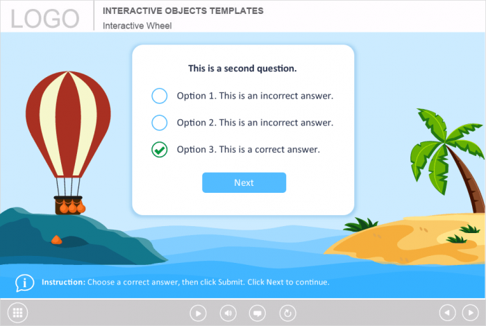 Three Possible Answers — eLearning Template for Articulate Storyline