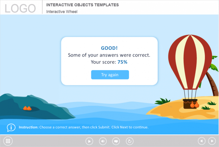 Failed Quiz — Storyline Template for eLearning Courses