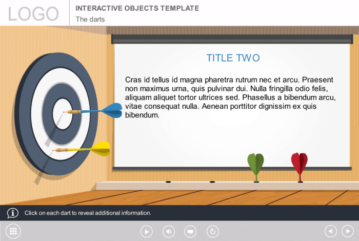 Playing Darts — e-Learning Template for Articulate Storyline