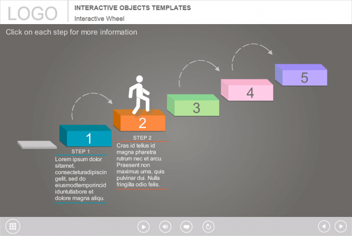 Character Moves on the Steps — eLearning Storyline Template