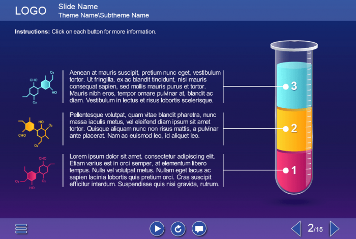Tabbed Interaction for Chemistry Themes — Articulate Storyline eLearning Template
