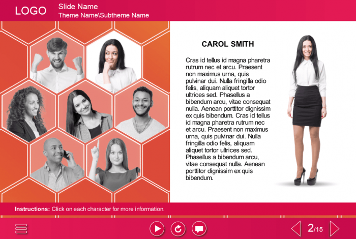Presentation Of Business Woman — eLearning Template