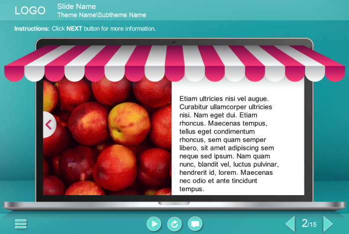 Slide with Fruit Image — Download eLearning Storyline Template