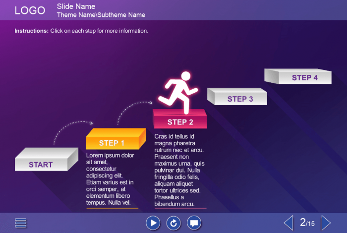 Coloured Steps — eLearning Template