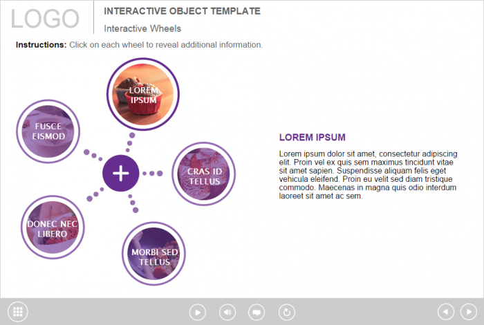 Purple Round Buttons — Lectora Template