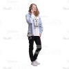Young Man With Long Haircut Using Mobile Phone Cutout Photo Pack-25088