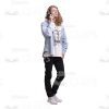 Young Man With Long Haircut Using Mobile Phone Cutout Photo Pack-25089