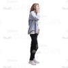 Young Man With Long Haircut Using Mobile Phone Cutout Photo Pack-25091
