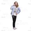 Young Man With Long Haircut Using Mobile Phone Cutout Photo Pack-25094
