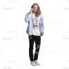 Young Man With Long Haircut Using Mobile Phone Cutout Photo Pack-25095