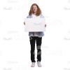 Long Haired Man Holding Board Cutout Photo Pack-25022
