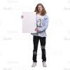 Long Haired Man Holding Board Cutout Photo Pack-25026