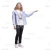 Long Haired Young Man's Top Poses Cutout Photo Pack-25051