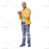 Satisfied Cutout Man Clapping Hands-0